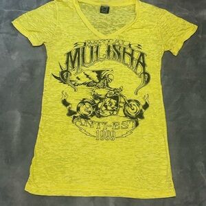 ❤️(3 for 60$)❤️Metal Mulisha Yellow Short Sleeve Tee